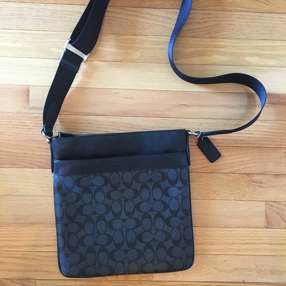 Coach Charcoal Leather Crossbody